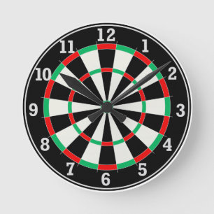 Dart Board Clock small Runde Wanduhr