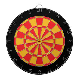 Dart Board: Gold, Rot und Schwarz Dartscheibe
