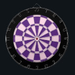 Dart Board: hellrosa, Lila und schwarz Dartscheibe<br><div class="desc">Hellrosa,  Lila und schwarz gefärbtes Dart Board Spiel inklusive 6 Messingdarts</div>