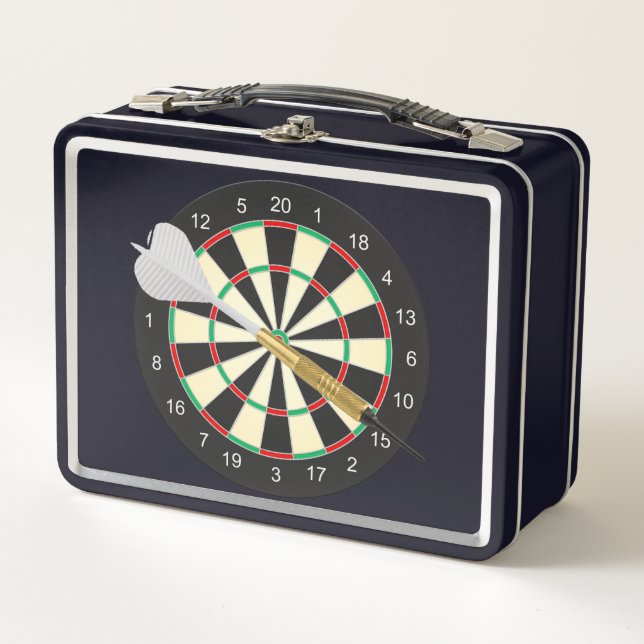 Dart Board Metall Brotdose (Vorderseite)