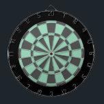 Dart Board: Minze grün, Holzkohle grau und schwarz Dartscheibe<br><div class="desc">Minzgrün, Holzkohle grau und schwarz gefärbtes Dart Board Spiel inklusive 6 Messingdarts</div>