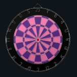 Dart Board: rosa, Lila und schwarz Dartscheibe<br><div class="desc">Rosa,  Lila und schwarz gefärbtes Dart Board Spiel inklusive 6 Messingdarts</div>