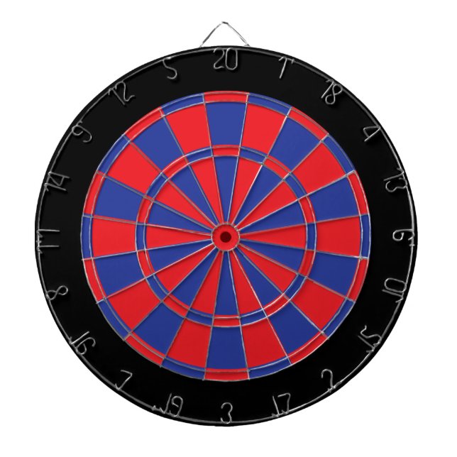 Dart Board: Rot, Royal Blau und Schwarz Dartscheibe (vorne)