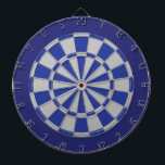 Dart Board: Silbergrau, Blau und Marine Dartscheibe<br><div class="desc">Silver Gray,  Blue und Navy Colored Dart Board Game inklusive 6 Messingdarts</div>
