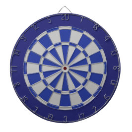 Dart Board: Silbergrau, Blau und Marine Dartscheibe