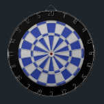 Dart Board: Silbergrau, Blau und Schwarz Dartscheibe<br><div class="desc">Silver Gray,  Blue und Black Colored Dart Board Spiel inklusive 6 Messingdarts</div>