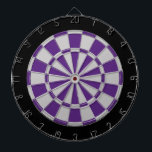 Dart Board: Silbergrau, Lila und schwarz Dartscheibe<br><div class="desc">Silver Graues,  Lila und schwarz gefärbtes Dart Board Spiel inklusive 6 Messingdarts</div>