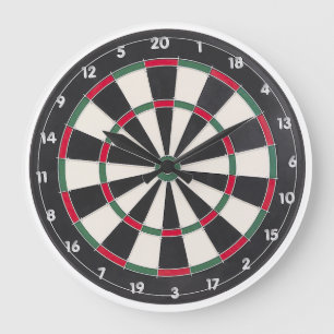 Dart Board Wall Clock Große Wanduhr