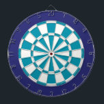 Dart Board: Weiß, Aquamarin und Marine blau Dartscheibe<br><div class="desc">Weiße,  Aquamarine und dunkelblaue Dart Brettspiele inklusive 6 Messingdarts</div>