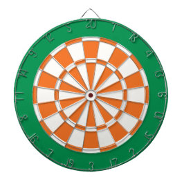 Dart Board: weiß, orange und grün Dartscheibe