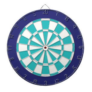 Dart Board: Weiß, Türkis und Marineblau Dartscheibe