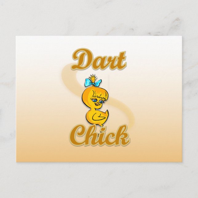 Dart Chick Postkarte (Vorderseite)