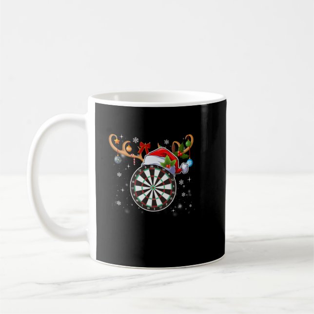 Dart Christmas Dartboard Weihnachtsgeschenk  Kaffeetasse (Links)