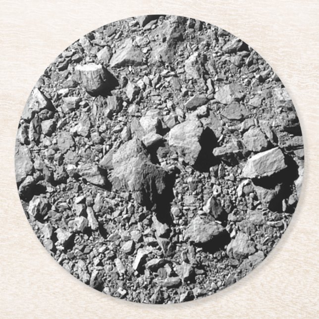DART Dimorphos Asteroid Moonlet Surface Runder Pappuntersetzer (Vorderseite)