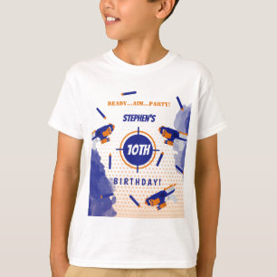 Dart Gun Battle War Boys Geburtstagsparty T-Shirt
