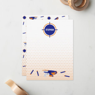 Dart Gun Battle War Boys Target Pattern Kids Mitteilungskarte