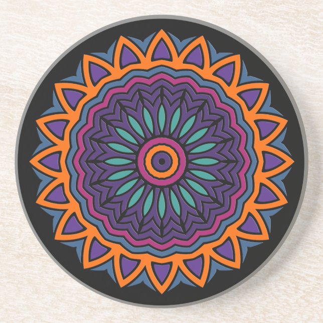 DART Mandala - Blume Untersetzer (Vorne)