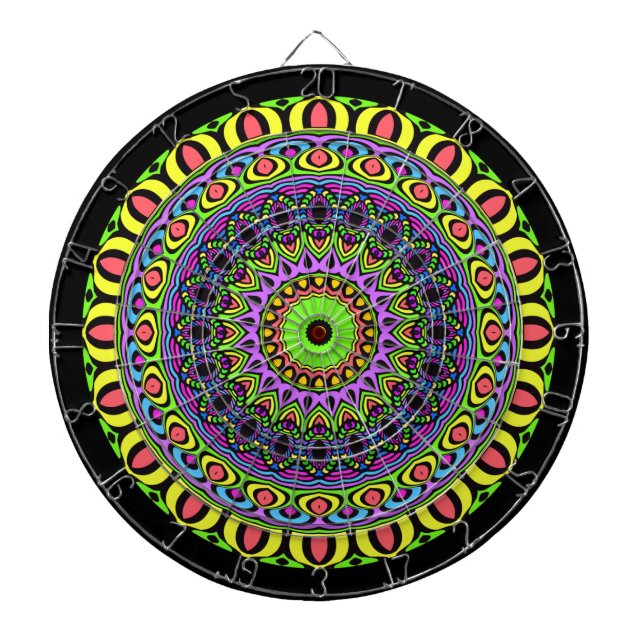 DART Mandala - Neon 1 Dartscheibe (vorne)