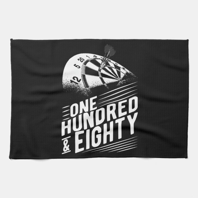 Dart Player 180 Dart Men Retro Dartboard Geschirrtuch (Horizontal)