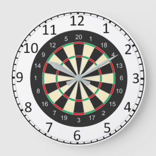 Dart-Scheibe Große Wanduhr