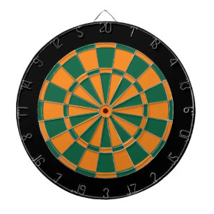 Dart-Scheibe: Orange, Dunkelgrün und Schwarz Dartscheibe