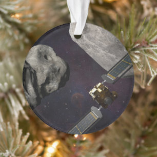 Dart Spacecraft Et Le Liciacube Avant Impact