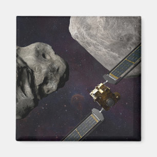 Dart Spacecraft und Liciacube vor der Einwirkung Magnet