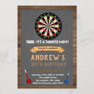 Dart-Spiel Geburtstagseinladung Einladung