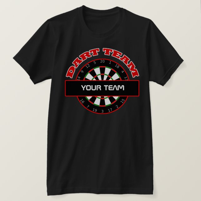 Dart Team Dartboard Mens T-shirt noir (Design devant)