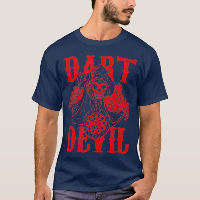 Dart Throwing Pub Games Darts Thrower Dart Devil T-Shirt (Vorderseite)