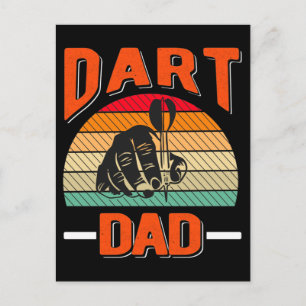 Dart Vater Dartboard Vathers Day Postkarte