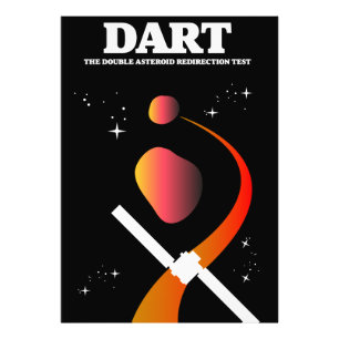 DART Weltraummission Weltraumkunst. Fotodruck