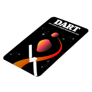 DART Weltraummission Weltraumkunst. Magnet