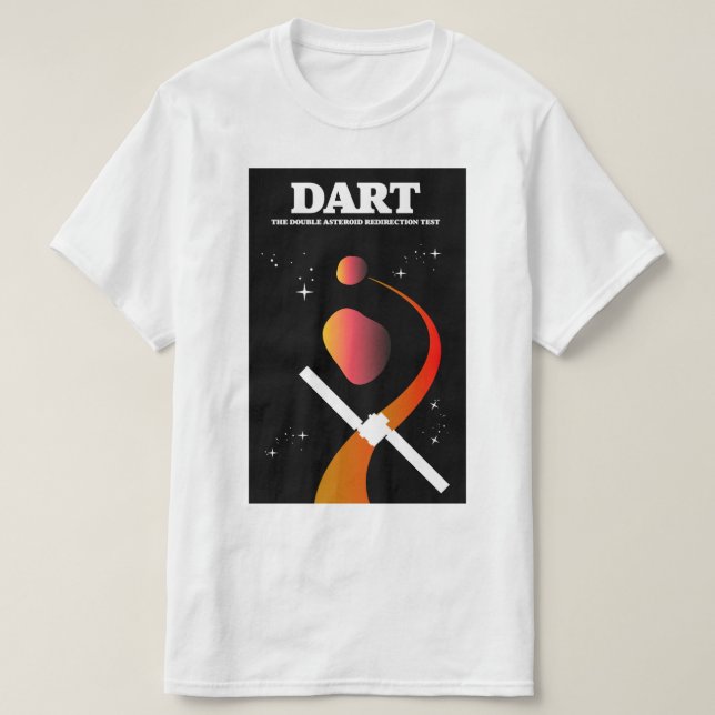 DART Weltraummission Weltraumkunst. T-Shirt (Design vorne)
