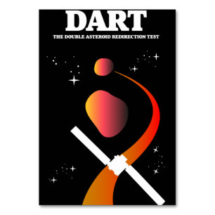 DART Weltraummission Weltraumkunst. Tischnummer