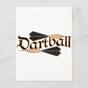 Dartball Darts Postkarte