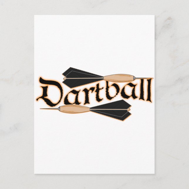 Dartball Darts Postkarte (Vorderseite)