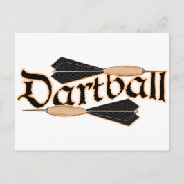 Dartball Darts Postkarte