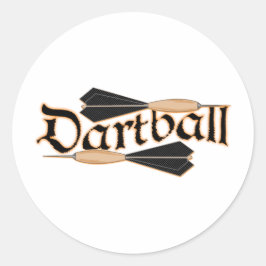 Dartball Darts Runder Aufkleber