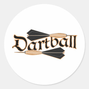 Dartball Darts Runder Aufkleber