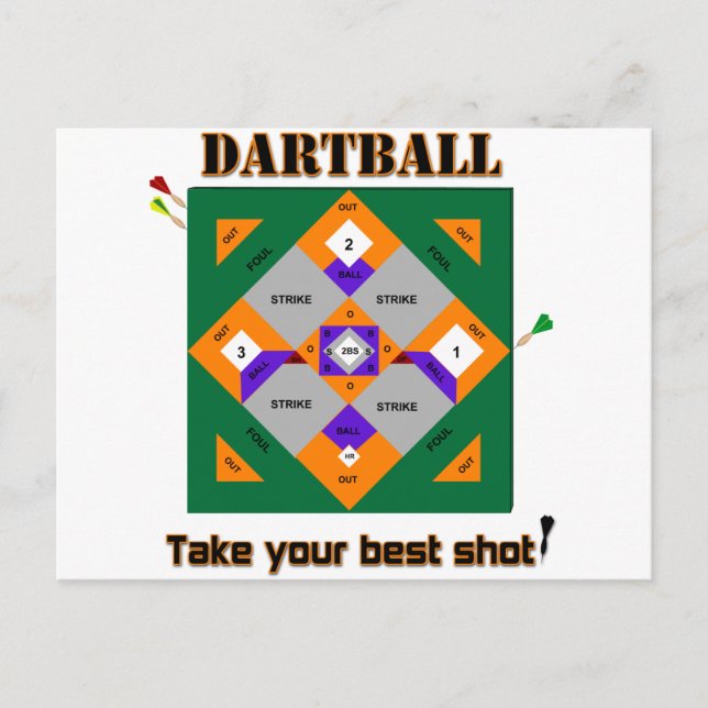 Dartball Postkarte (Vorderseite)