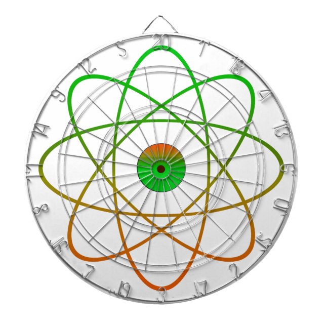Dartboard aus atomarem Metall Dartscheibe (vorne)