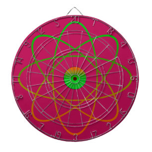 Dartboard aus atomarem Metall, rosa Dartscheibe