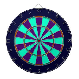 Dartboard aus blauem, grünem, braunem und Lila Met Dartscheibe