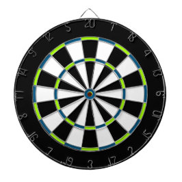Dartboard aus weißem, schwarzem, gelbem und blauem dartscheibe