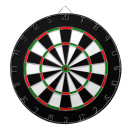 Dartboard aus weißem, schwarzem, rotem und grünem dartscheibe