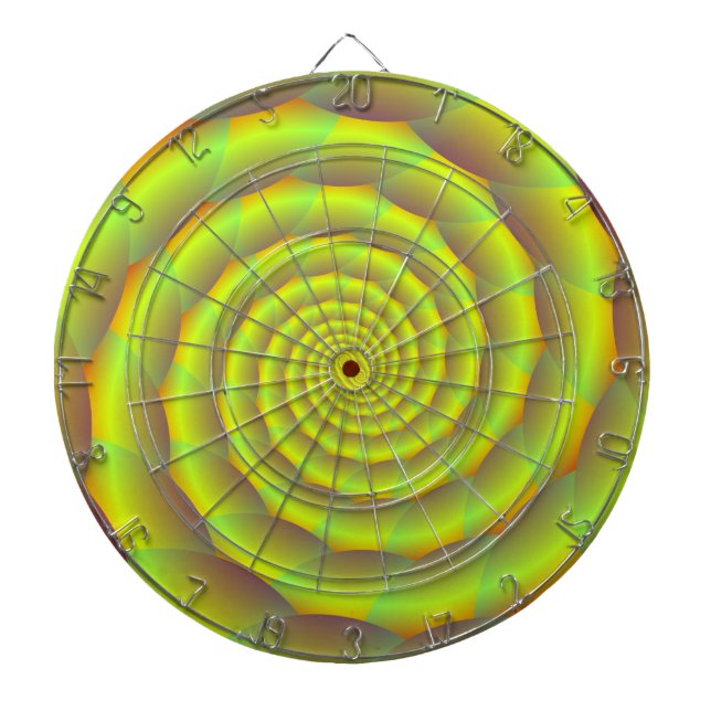 Dartboard Coiled Yellow Rope Tunnel Dartscheibe (vorne)