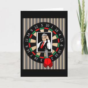 Dartboard Dart Player mit Dartboard-Pfeilen Karte
