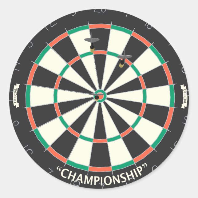 Dartboard & Darts: 3D-Modell: Runder Aufkleber (Vorderseite)
