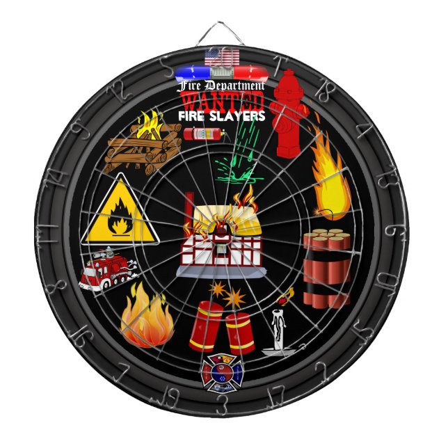 Dartboard der Feuerwehr Dartscheibe (vorne)